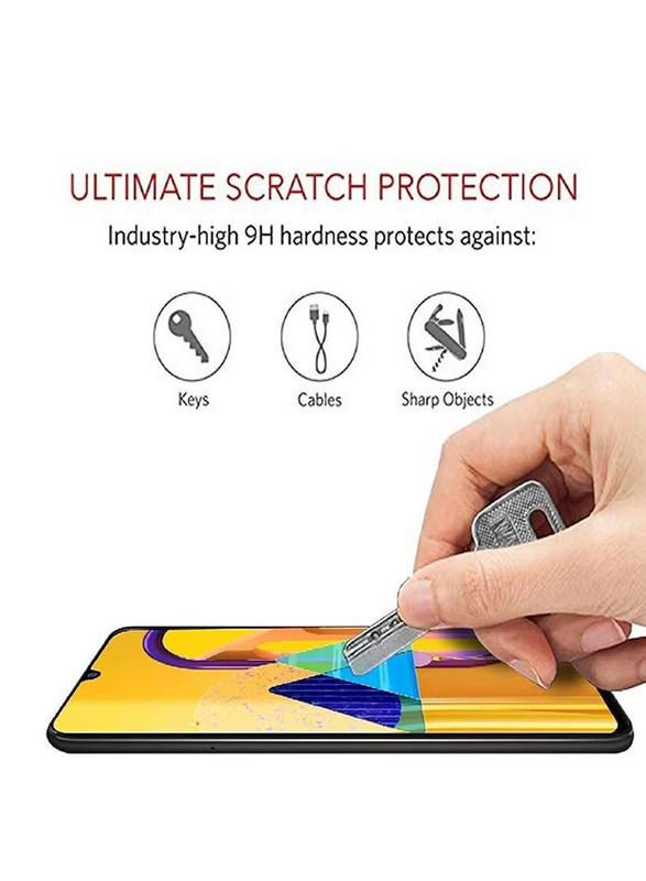 Samsung Galaxy M21 Tempered Glass Screen Protector, Clear