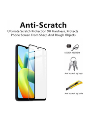 Xiaomi Redmi A1 Plus Shockproof Full Coverage Tempered Glass Mobile Phone Screen Protector, Clear