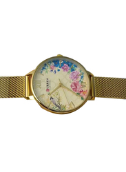 Curren Analog Watch for Girls with Metal Band, C9059L-3, Gold