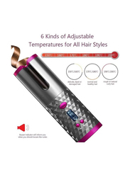 Xiuwoo Automatic Cordless Auto Hair Curler with LCD Display & Accessories, Black
