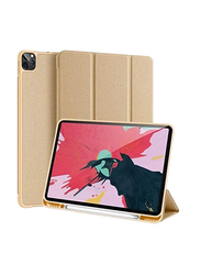 Apple iPad Pro 12.9 (2020)/iPad (4th Gen) Slim Stand Protective Leather Smart Mobile Phone Case Cover, Gold