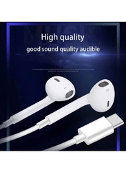 Wired Type-C USB In-Ear Earphones With Microphone, White