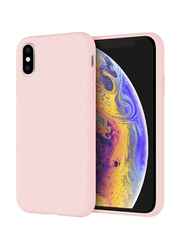 Apple iPhone X/Xs Microfiber Lining Silicone Protective Mobile Phone Case Cover, Pink