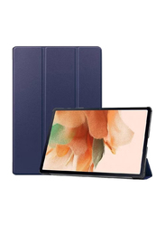 Samsung Galaxy Tab S8+ Protective Smart Slim Stand Hard Back Tablet Case Cover with Pen Slot, Blue