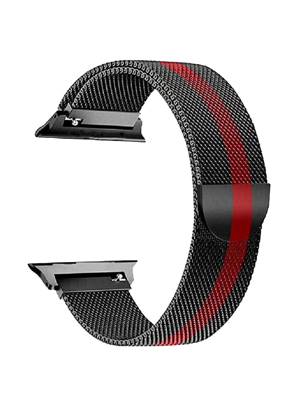 

Gennext Magnetic Stainless Steel Loop Band for Apple Watch 44/42mm, Black/Red