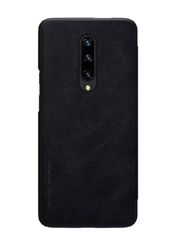 Nillkin OnePlus 7 Pro Qin Series Classic Flip Leather Protective Mobile Phone Case Cover, Black