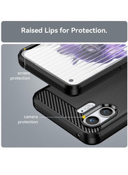 Zoomee Nothing Phone 2 Protective Soft Flexible Slim Anti-Scratch Shockproof Mobile Phone Case Cover, Black