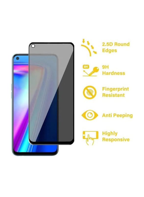 OPPO A94 Anti-Spy Full Screen Privacy Tempered Glass Screen Protector, Black