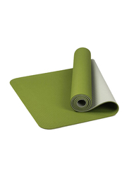 TPE Thick Exercise Non-Slip Yoga Mat, 6mm, Green