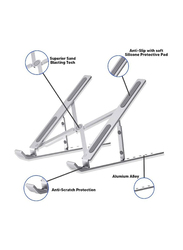 Adjustable Aluminium Laptop Stand, Silver