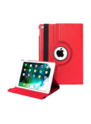 Apple iPad 9.7-inch Leather 360 Degree Rotating Stand Folio Mobile Phone Case Cover, Red