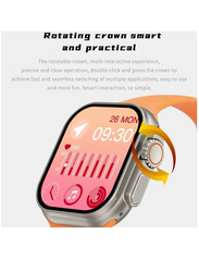 Series 8 49mm Bluetooth Call Wireless Charge Fitness Bracelet Smartwatch, Orange