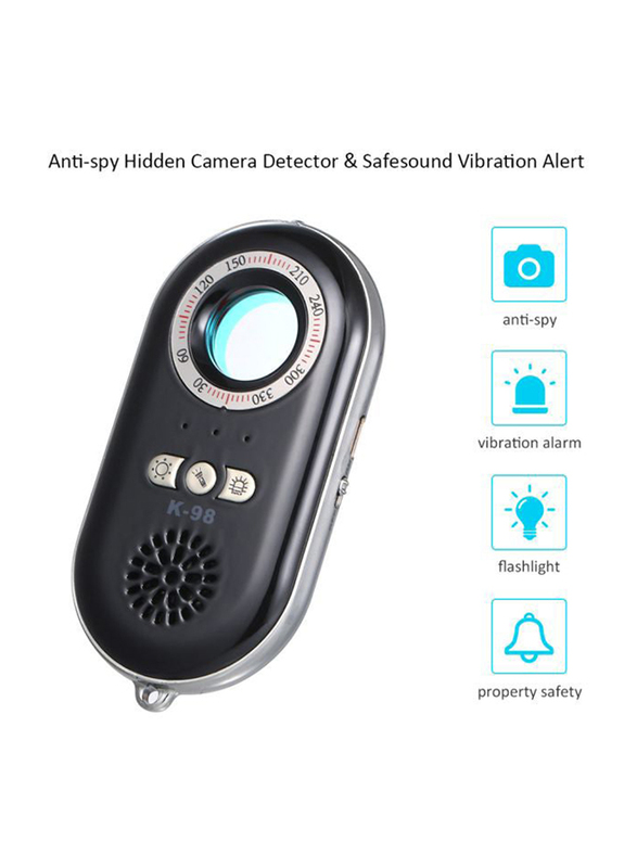 Portable Hidden Camera Detector, Black/Silver