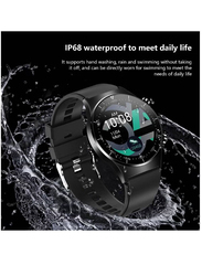 Heart Rate Blood Pressure Sports Digital Bluetooth Smartwatch, Black