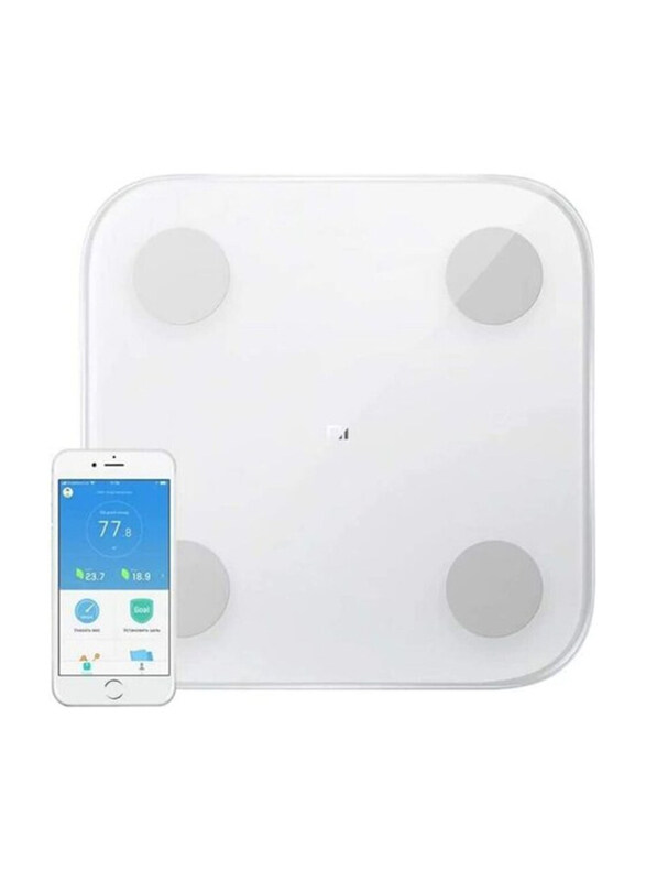 Xiaomi Mi Body Scale 2 Smart Fat Weight Health Scale with LED Digital Display, White