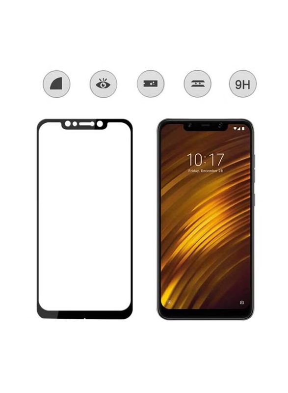 Xiaomi Pocophone F1 Full Coverage Tempered Glass Screen Protector, Clear