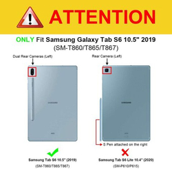 Fintie Samsung Galaxy Tab S6 10.5" (2019) (Sm-T860/T865/T867) Slim Mobile Phone Case Cover with S Pen Wireless Charging Support, Magnetic Attachment Stand Cover & Auto Sleep/Wake, Esav028, Black