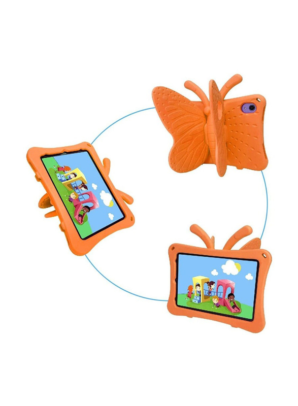 Apple iPad Mini 6th Gen Kids EVA Butterfly Stand Soft Tablet Back Case Cover, Orange