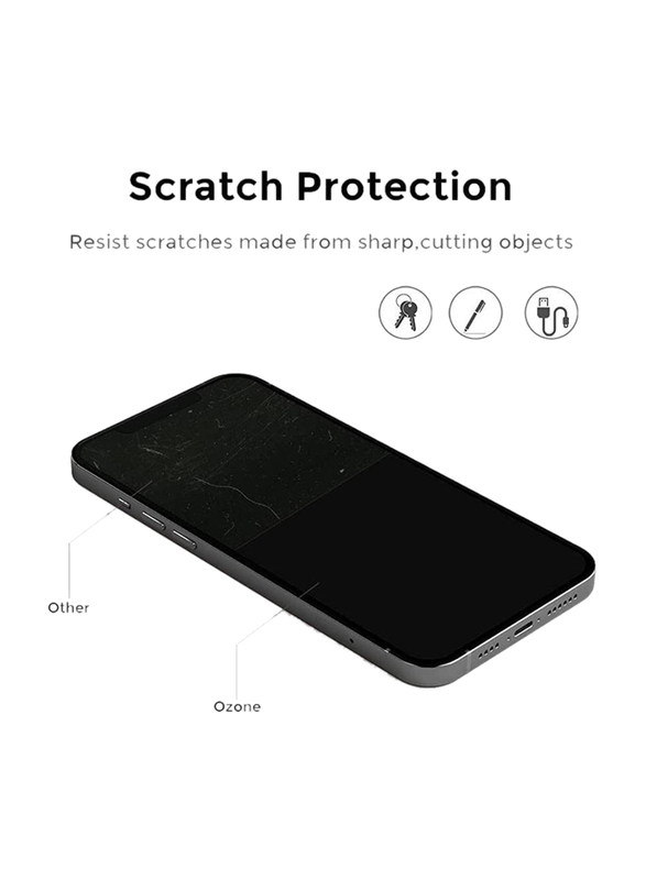 2-Piece Xiaomi Poco M3 5D Glass Screen Protector, Clear/Black