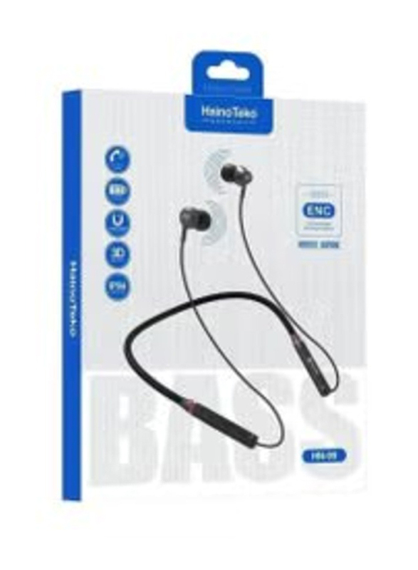 Haino Teko Germany Wireless Bluetooth In-Ear Neckband with Mic, Black