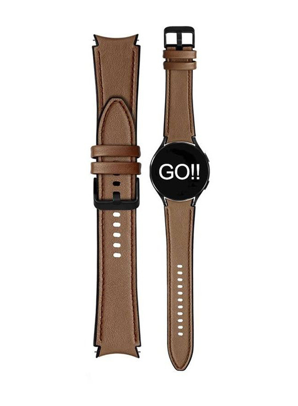 Leather Replacement Band for Samsung Galaxy Watch 4, Brown