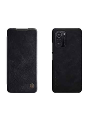 Nillkin Xiaomi Redmi K40 Pro/Plus Leather Flip Folio Mobile Phone Case Cover, Black