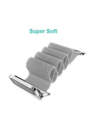 Replacement Milanese Loop Strap for Apple Watch 45/44/42mm, Silver