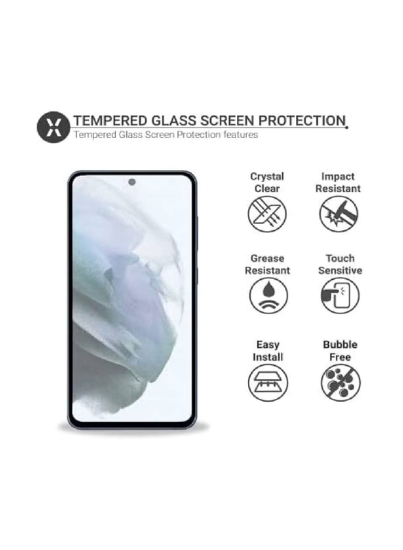 Samsung Galaxy S22 Plus Tempered Glass Screen Protector, Clear/Black