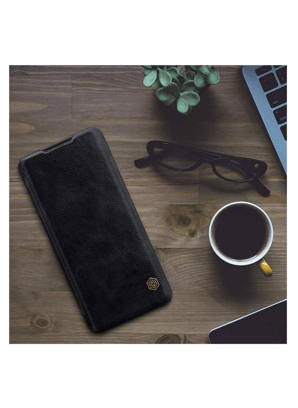 Nillkin OnePlus 7 Pro Qin Series Classic Flip Leather Protective Mobile Phone Case Cover, Black