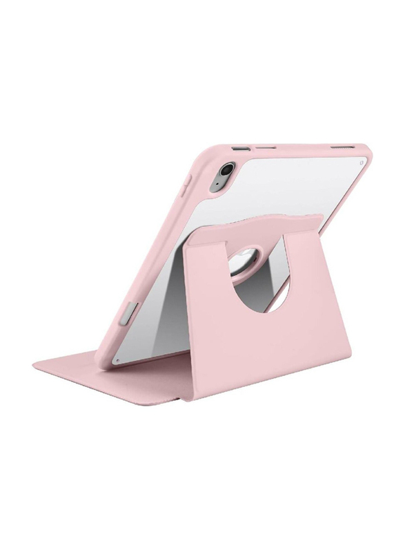 Apple iPad 10th Gen 10.9inch 2022 360 Rotating Stand Smart Hard PC Back Shell Slim Mobile Phone Case Cover, Pink