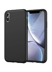 Apple iPhone X/XS Silky-Soft Touch Full-Body Protective Mobile Phone Case Cover, Black