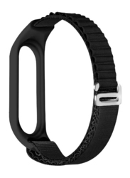 New Nylon Sport Loop Wristband Bracelet for Xiaomi Mi Band 7, Black