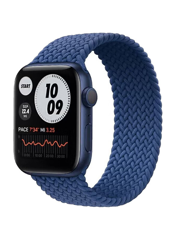 

Generic Braided Solo Loop Watch Band for Apple Watch Series 7 45mm, Blue