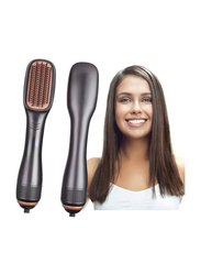 3-in-1 Brush Salon Professional Hair Dryer Styler, Black/Brown
