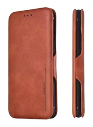 Olliwon Samsung Galaxy Note 10 Plus Leather Mobile Phone Case Cover with Auto Magnetic Closure & Card Holder, Brown