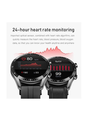 46mm Sports & Business Smartwatch with IP67 Waterproof Pedometer for Android iOS, Black