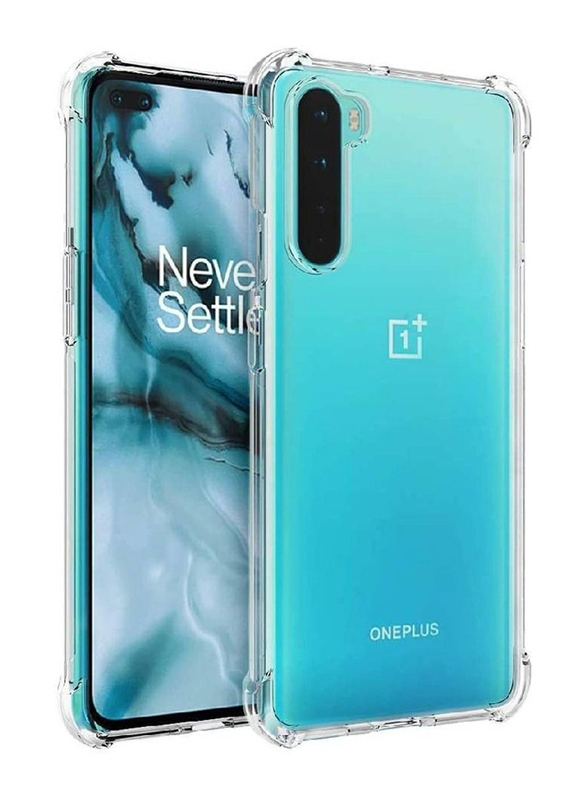 OnePlus Nord Transparent Reinforced Corners TPU Shock-Absorption Mobile Phone Case Cover, Clear