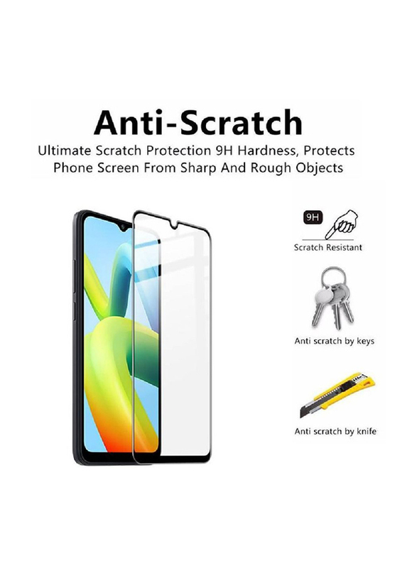 Xiaomi Poco C50 Edge to Edge Full Coverage Tempered Glass Mobile Phone Screen Protector, Clear