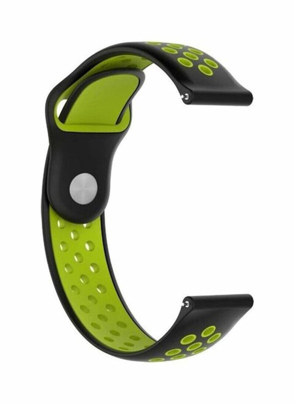 

Generic Silicone Dotted Replacement Band for Huawei Watch GT2 42mm, Black/Green