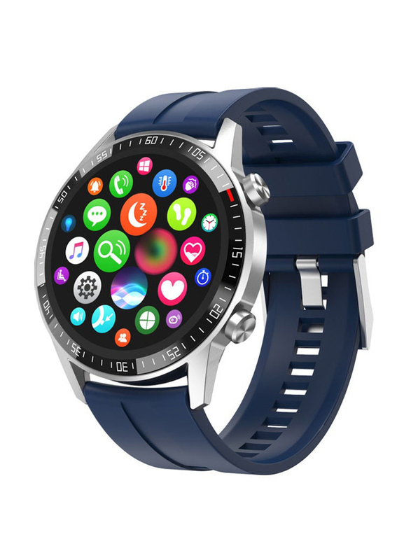 Q88 Smartwatch with Silicone Band, Blue