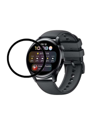 3D Full Coverage HD Premium Real Screen Protector for Huawei Watch 3, Clear/Black