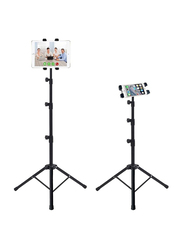 Telescopic Tripod Tablet Stand, Black