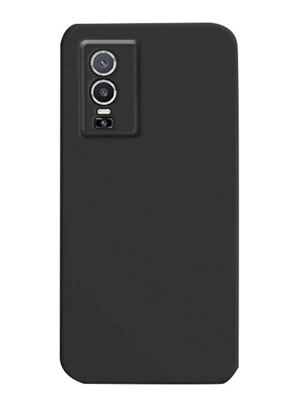 Vivo Y76 Protective Soft Silicone Bumper Mobile Phone Back Case Cover, Black