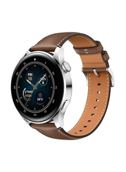 Replacement Leather Strap for Huawei Watch 3/3 Pro, Brown