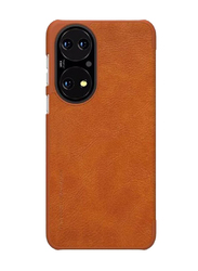 Nillkin Huawei P50 Qin Series Classic Flip Leather Protective Mobile Phone Case Cover, Brown