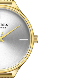 Curren Analog Watch for Women with Stainless Steel Band, Water Resistant, 9062-2, Gold-Silver