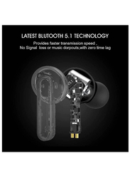 Wireless Bluetooth TWS Waterproof In-Ear Noise Cancelling Deep Bass Touch Control Ear Buds HIFI Stereo 30H Playtime Earphone for Android iPhone, Black