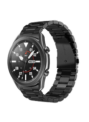 Replacement Stainless Steel Strap for Samsung Watch 3 45mm/ Watch 46mm/ Gear S3 Frontier/ Gear S3 Classic, Black