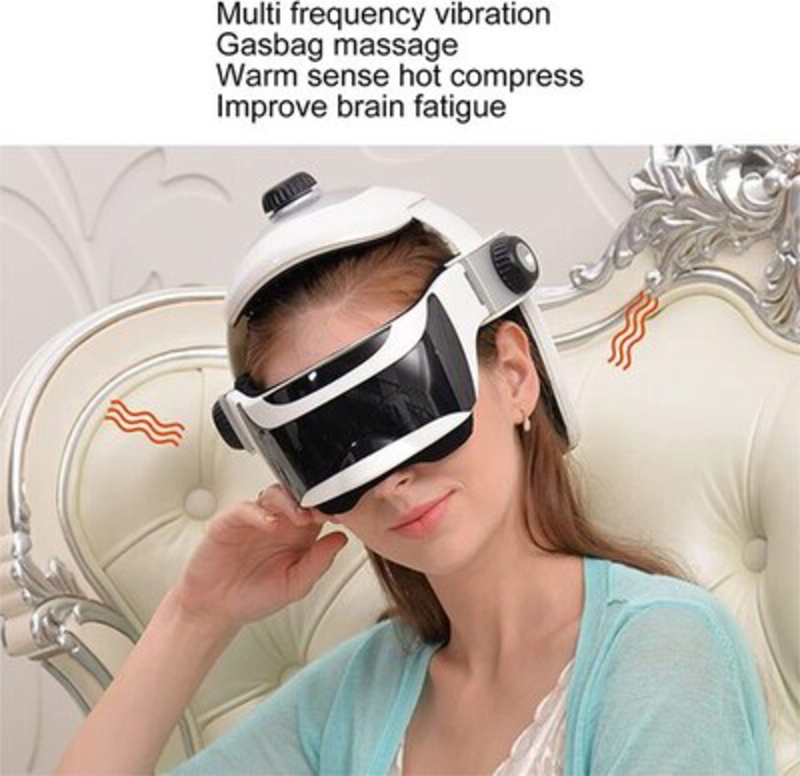 3-In-1 Head Massage Machine with Remote, One Size, White