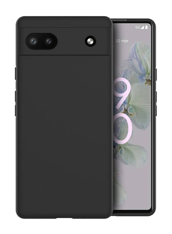 Google Pixel 6a Soft TPU Protective Shockproof Full Coverage Mobile Phone Case Cover, Black